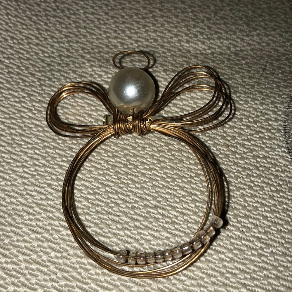Angel pin pearl head wire body jewelry